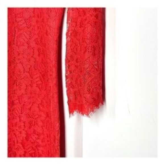 ✨NWT! Diane von Furstenberg Designer Red ZARITA Lace Sheath Dress - Picture 11 of 12